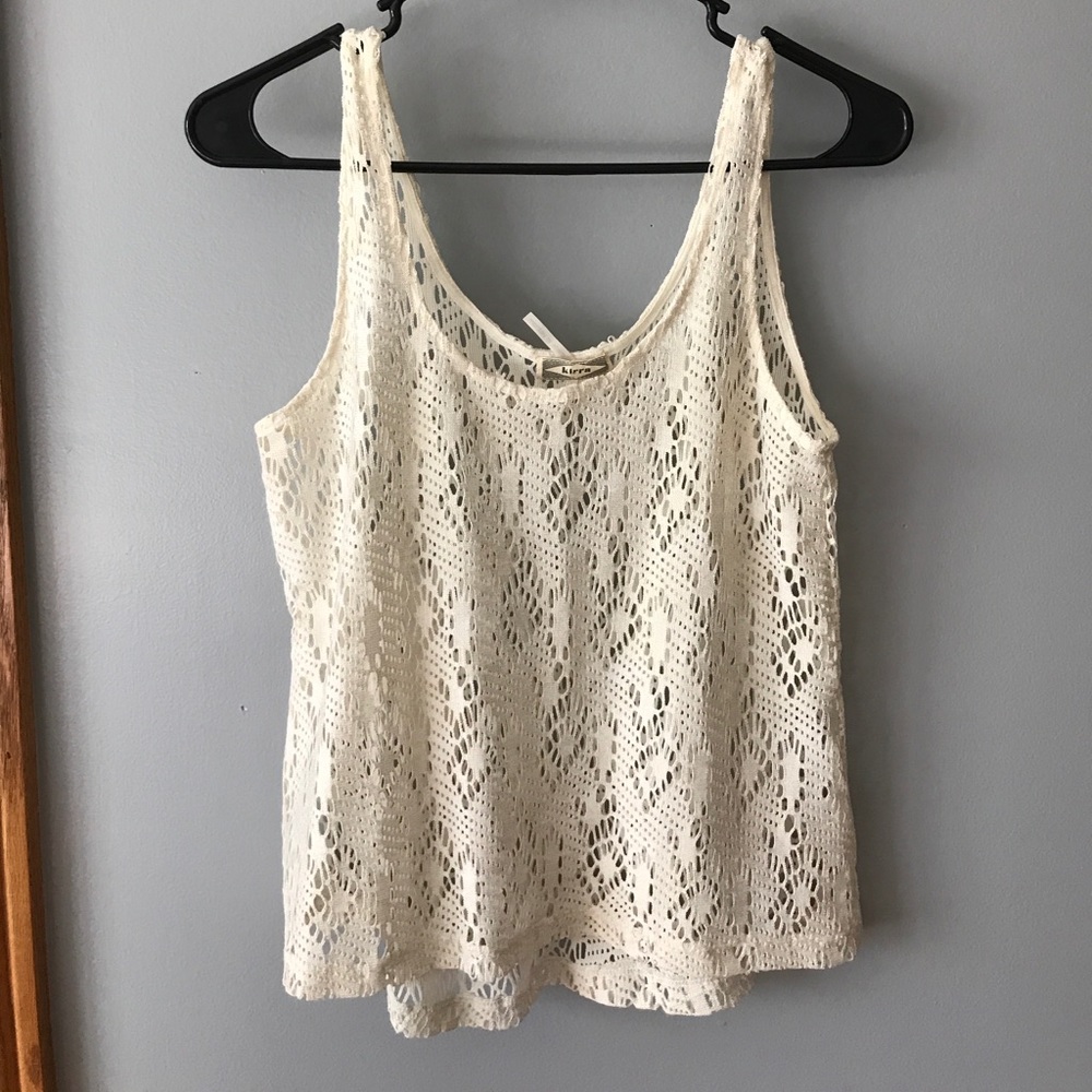 Kirra cream mesh tank top